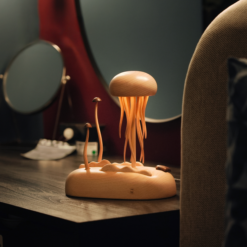 Wooden Illuminated Jellyfish