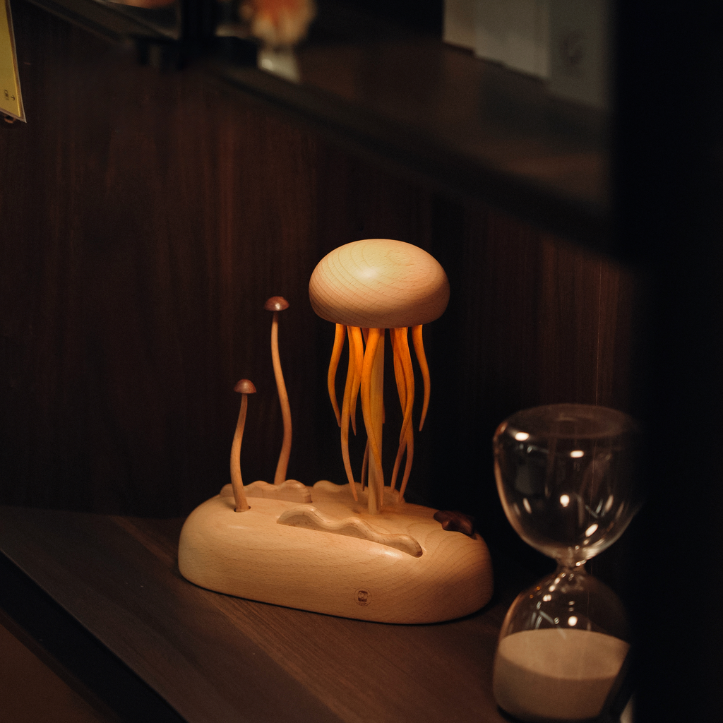Wooden Illuminated Jellyfish