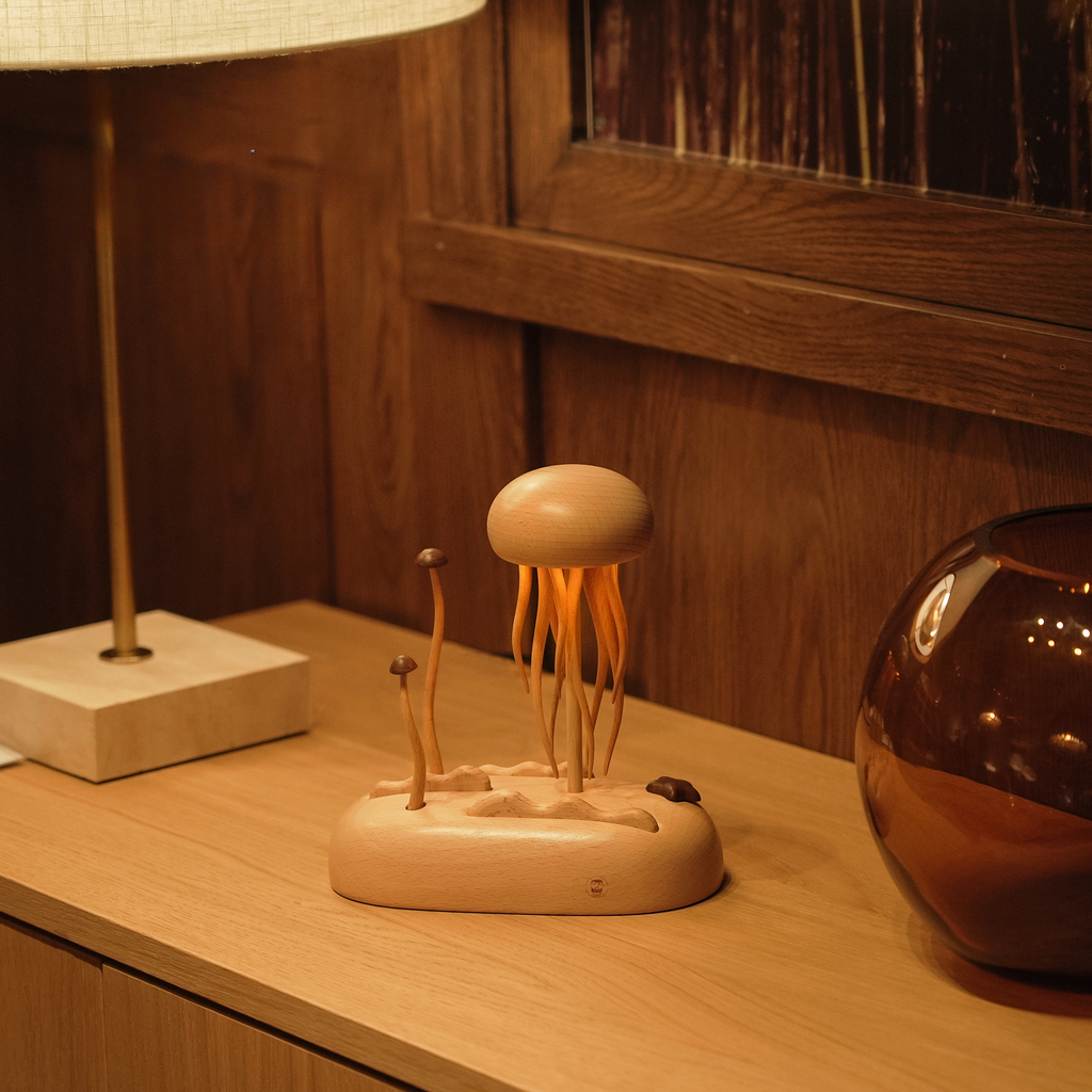 Wooden Illuminated Jellyfish