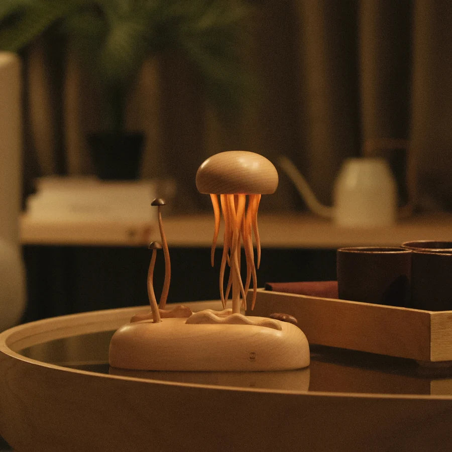 Wooden Jellyfish Lamp